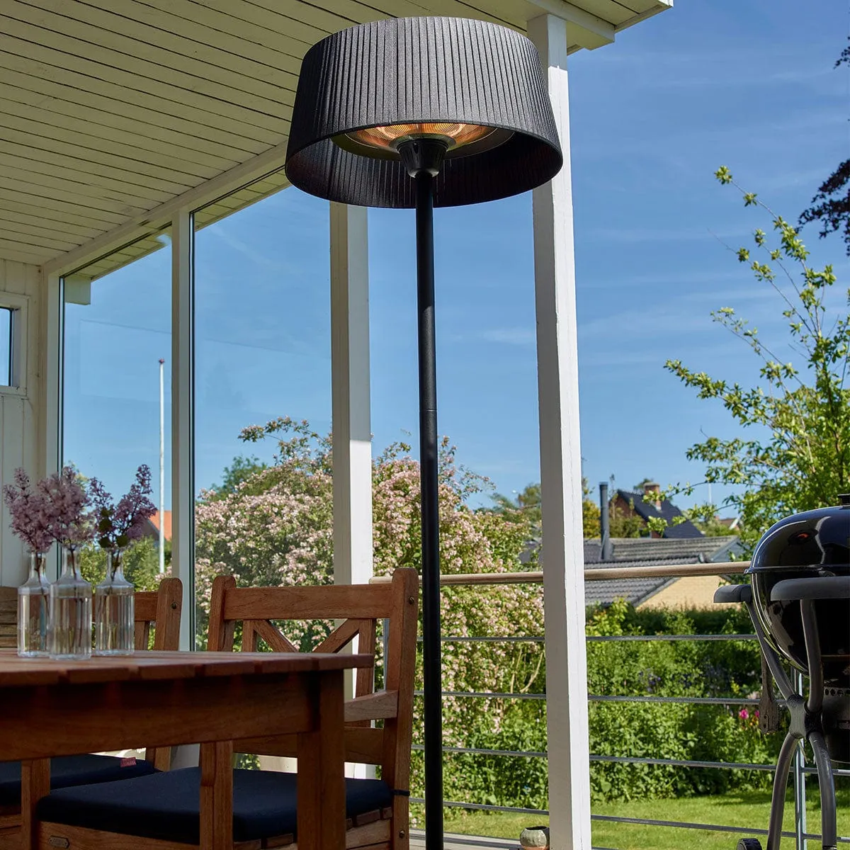 2100W Lyra Freestanding Electric Patio Heater / Charcoal