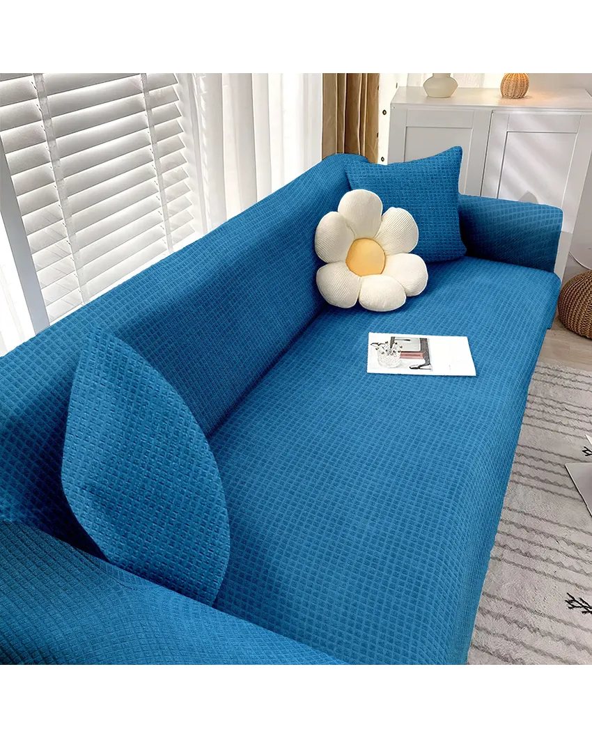 3 Seater Elastic Stretchable Jacquard Sofa Cover | 77 x 91 inches