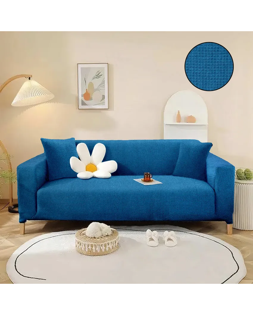 3 Seater Elastic Stretchable Jacquard Sofa Cover | 77 x 91 inches