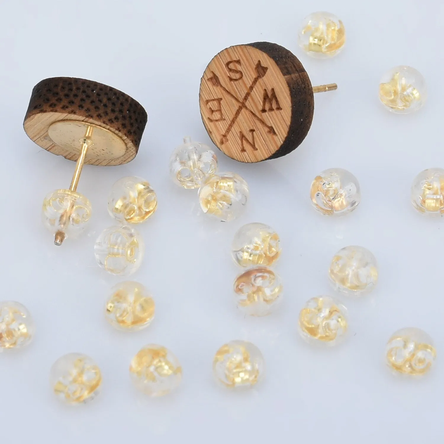 4*5mm High Quality Earring Back Stoppers Silicone Ear Stud Back Stoppers Silver/Golden/Rose Gold Safety Backs 10pcs 102765