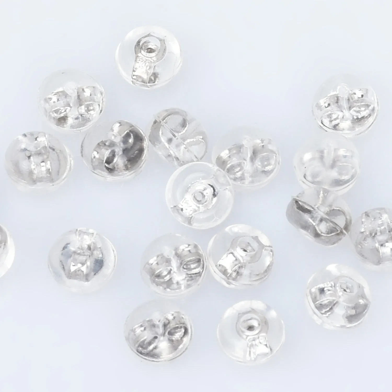 4*5mm High Quality Earring Back Stoppers Silicone Ear Stud Back Stoppers Silver/Golden/Rose Gold Safety Backs 10pcs 102765