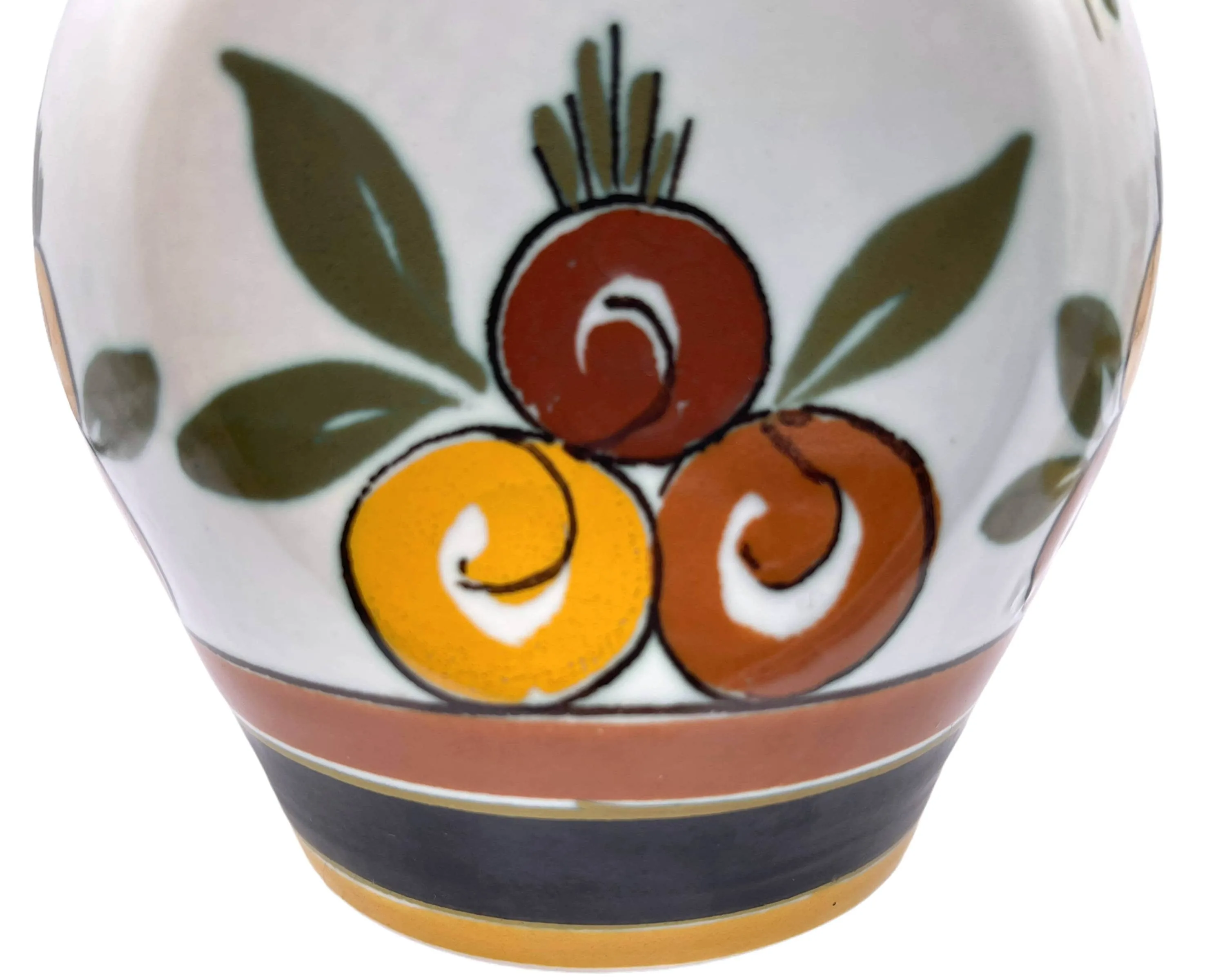 Art Deco Gouda Pottery Large Oil & Vinegar Signed PZH Plateelbakkerij Zuid-Holland