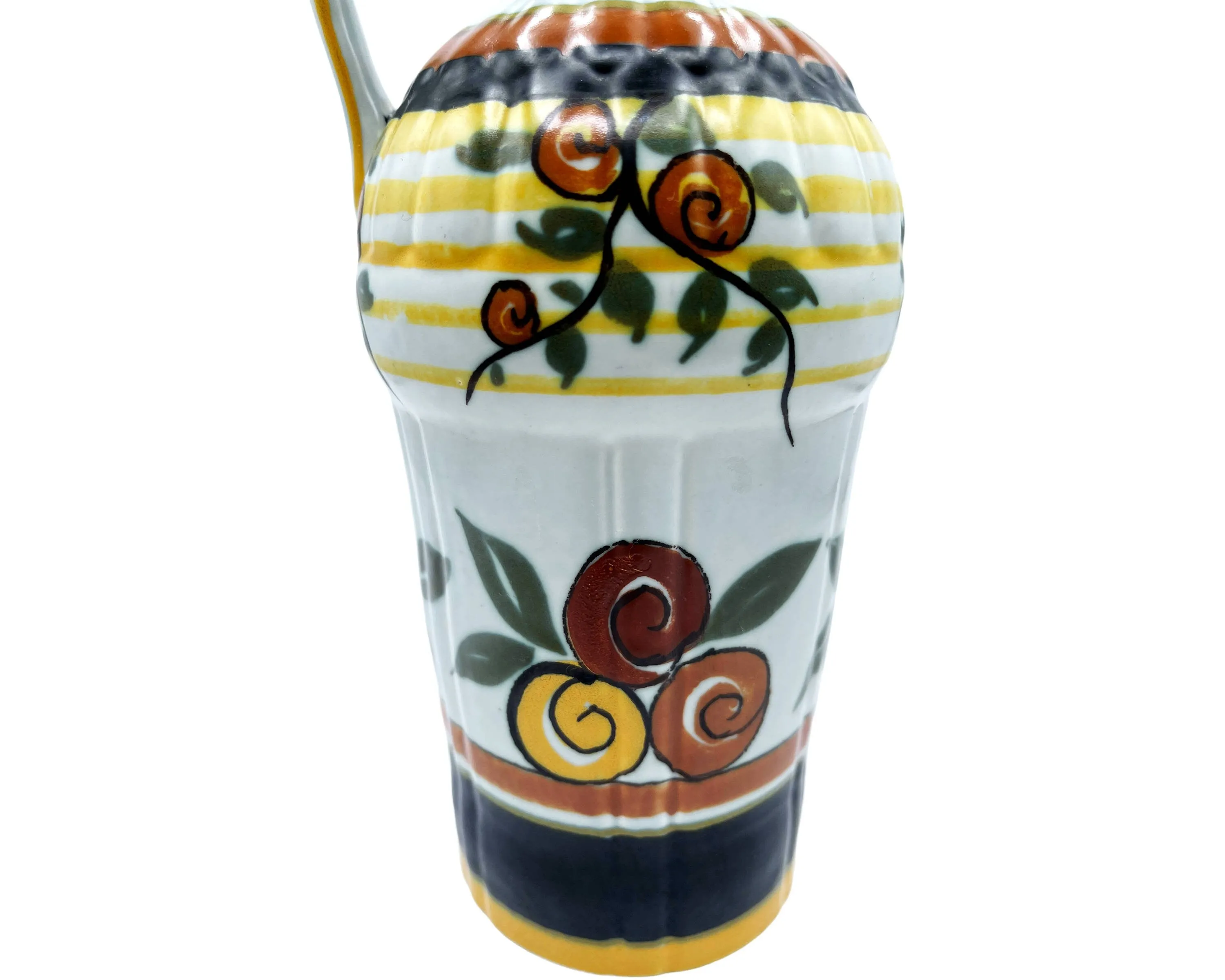 Art Deco Gouda Pottery Large Oil & Vinegar Signed PZH Plateelbakkerij Zuid-Holland