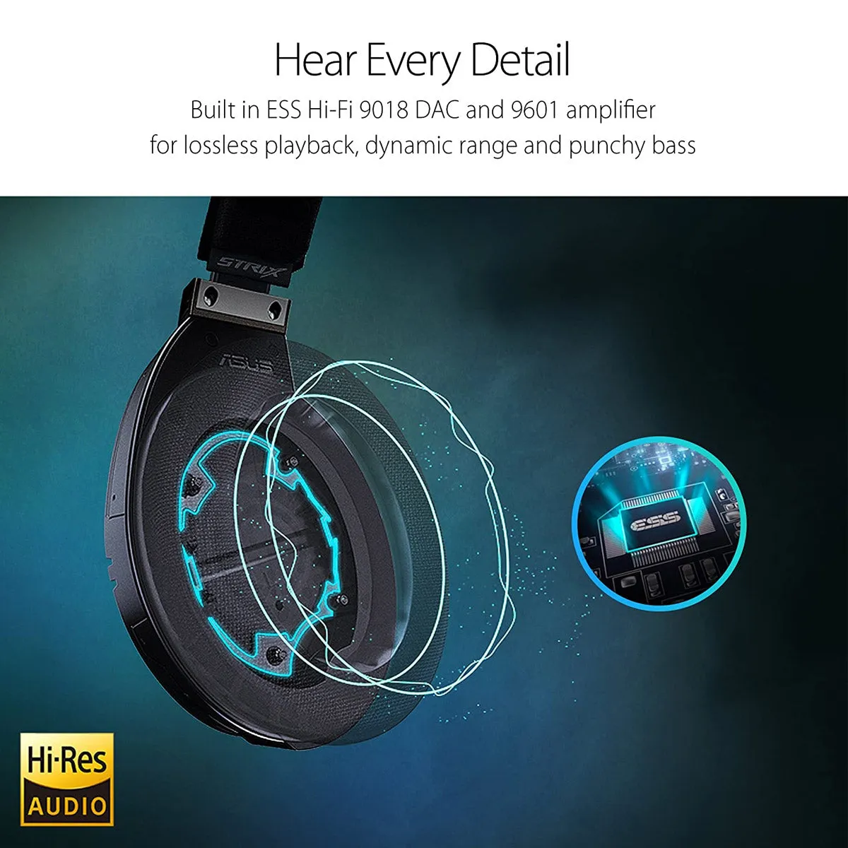 ASUS ROG STRIX Fusion 500 USB Wired RGB Gaming Headset with Virtual 7.1 Surround Sound and Boom Microphone