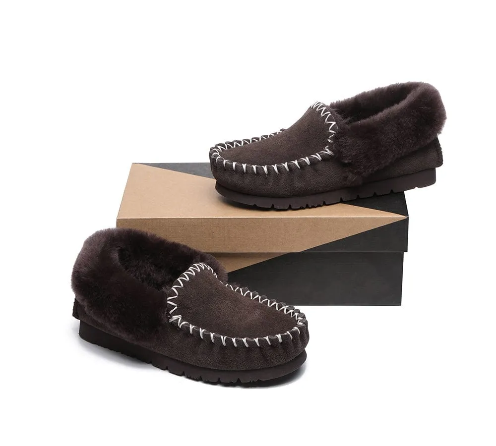 AUSTRALIAN SHEPHERD® UGG Sheepskin Wool Ankle Slippers Popo Moccasins