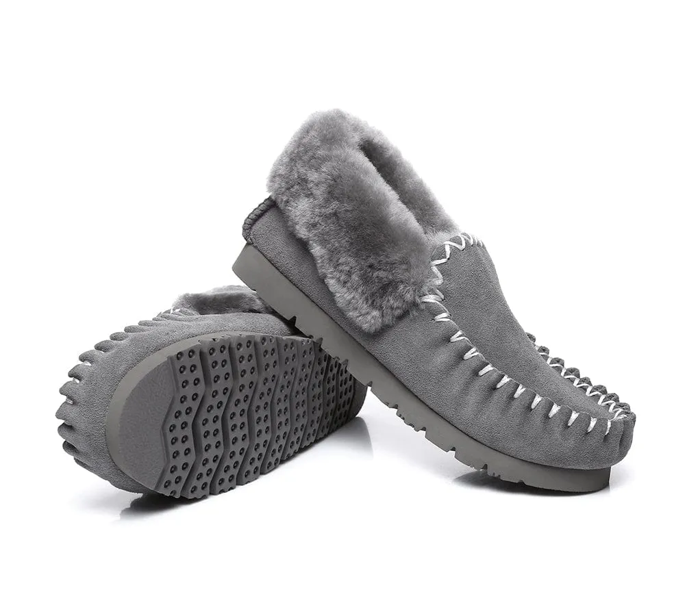 AUSTRALIAN SHEPHERD® UGG Sheepskin Wool Ankle Slippers Popo Moccasins