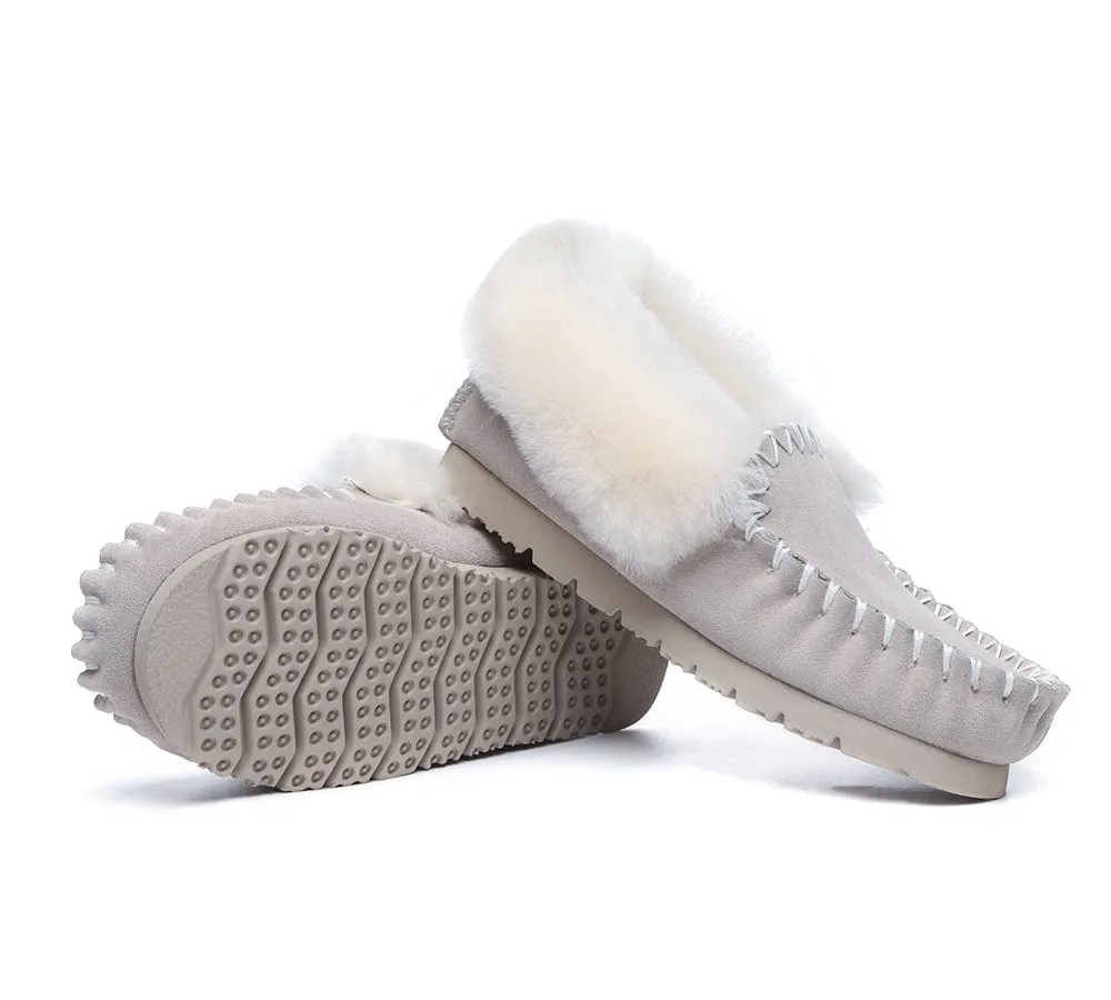 AUSTRALIAN SHEPHERD® UGG Sheepskin Wool Ankle Slippers Popo Moccasins