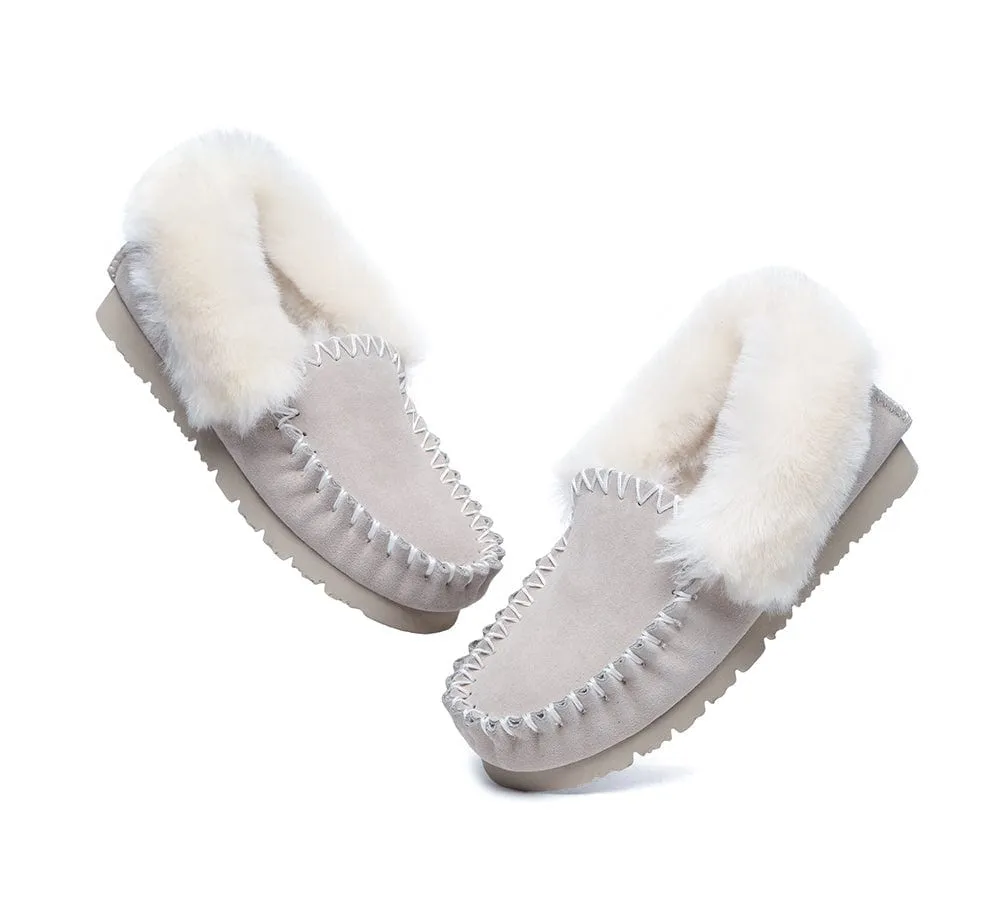 AUSTRALIAN SHEPHERD® UGG Sheepskin Wool Ankle Slippers Popo Moccasins