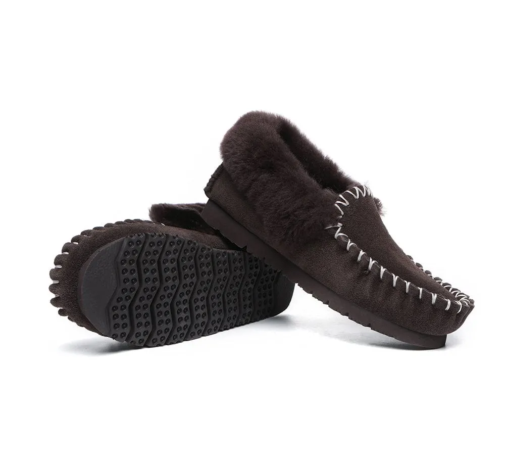 AUSTRALIAN SHEPHERD® UGG Sheepskin Wool Ankle Slippers Popo Moccasins
