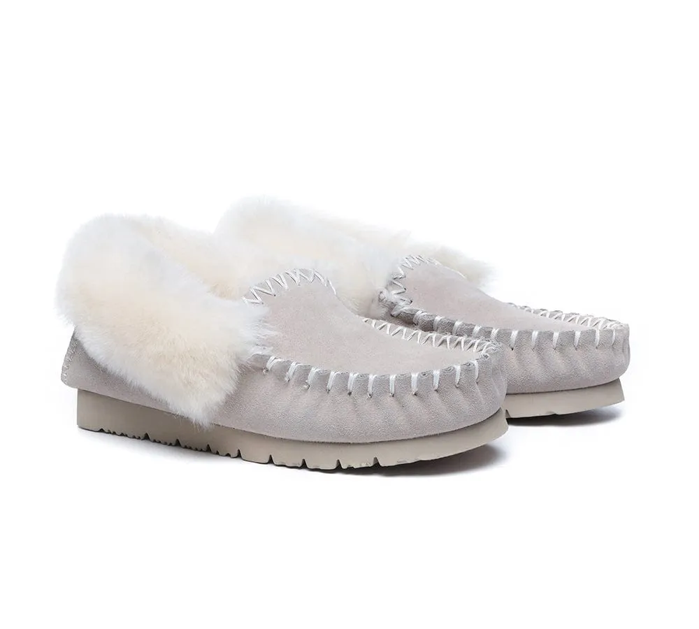 AUSTRALIAN SHEPHERD® UGG Sheepskin Wool Ankle Slippers Popo Moccasins