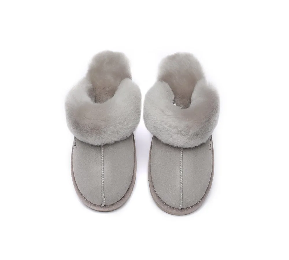 AUSTRALIAN SHEPHERD® UGG Women Premium Sheepskin Wool Muffin Slippers Special