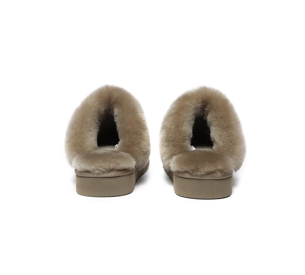 AUSTRALIAN SHEPHERD® UGG Women Premium Sheepskin Wool Muffin Slippers Special