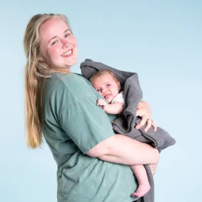 BABYVILLE 100% Organic Cotton Fleece Baby Receiving Blankets (No elastic, No latex, No polyamide, No Synthetics) (100% Biodegradable)