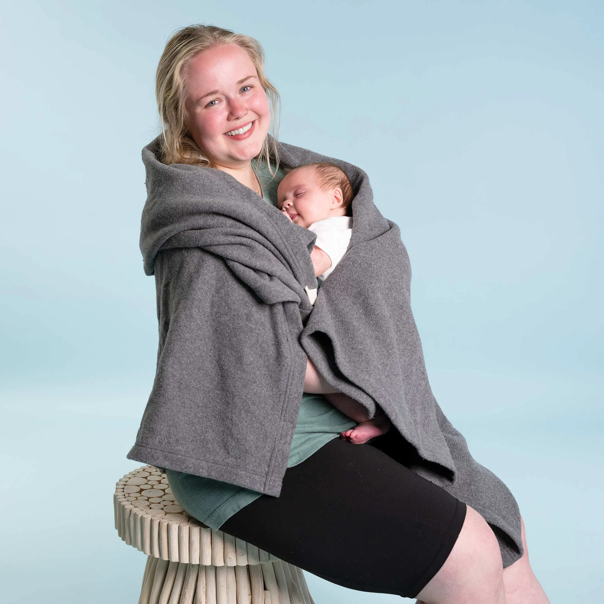 BABYVILLE 100% Organic Cotton Fleece Baby Receiving Blankets (No elastic, No latex, No polyamide, No Synthetics) (100% Biodegradable)