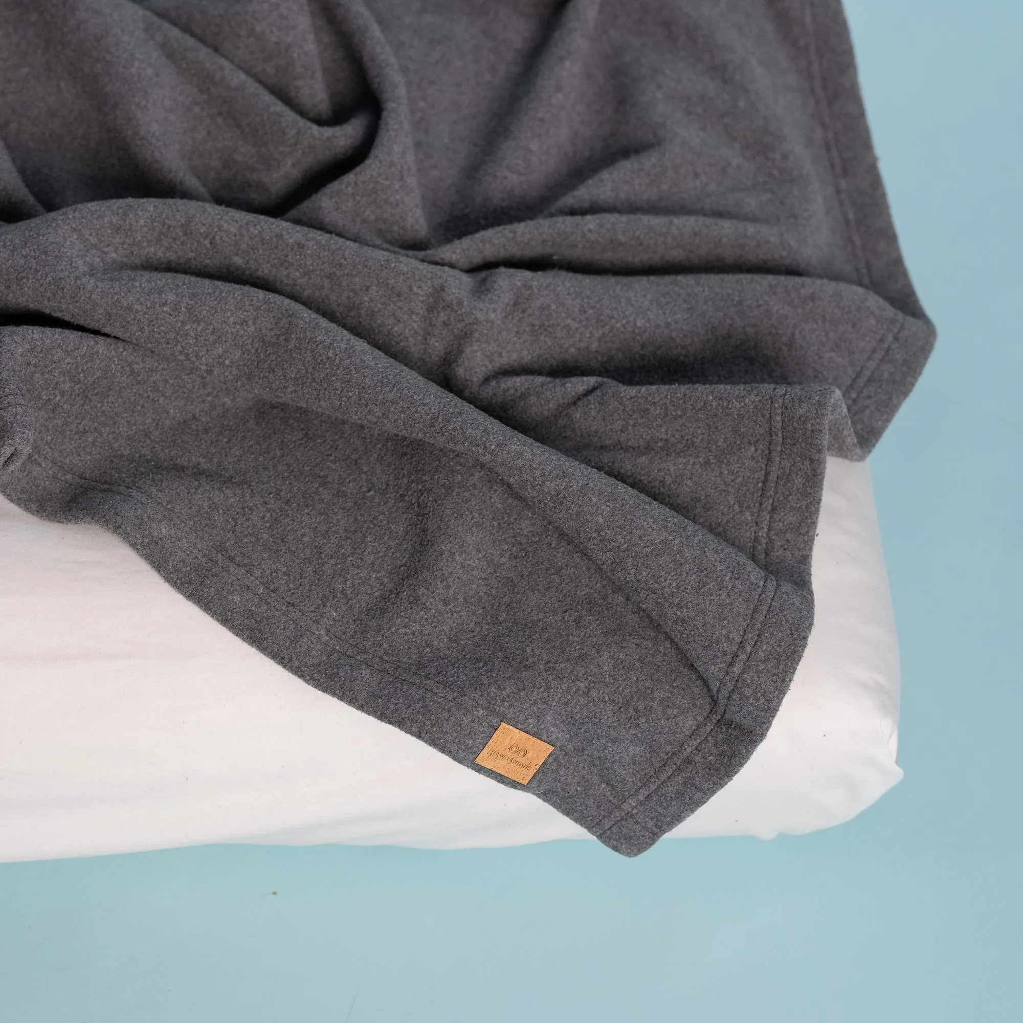 BABYVILLE 100% Organic Cotton Fleece Baby Receiving Blankets (No elastic, No latex, No polyamide, No Synthetics) (100% Biodegradable)