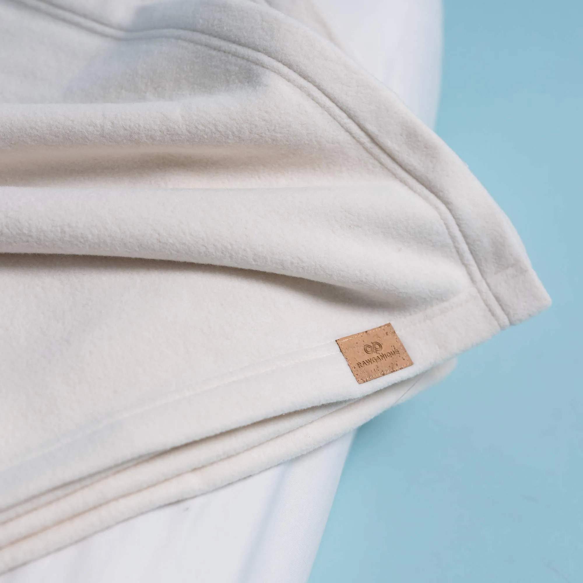 BABYVILLE 100% Organic Cotton Fleece Baby Receiving Blankets (No elastic, No latex, No polyamide, No Synthetics) (100% Biodegradable)
