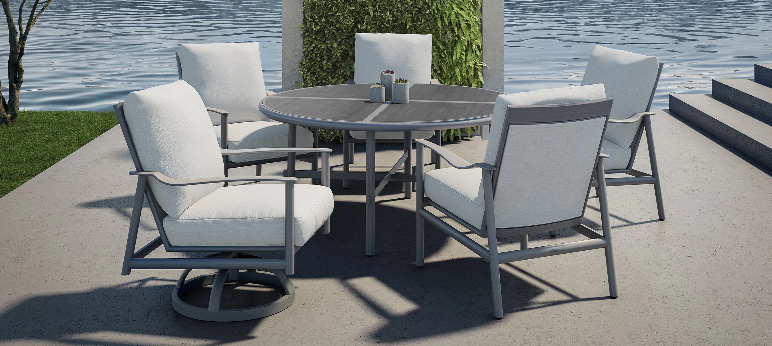 Barbados Cushion Swivel Rocker By Castelle