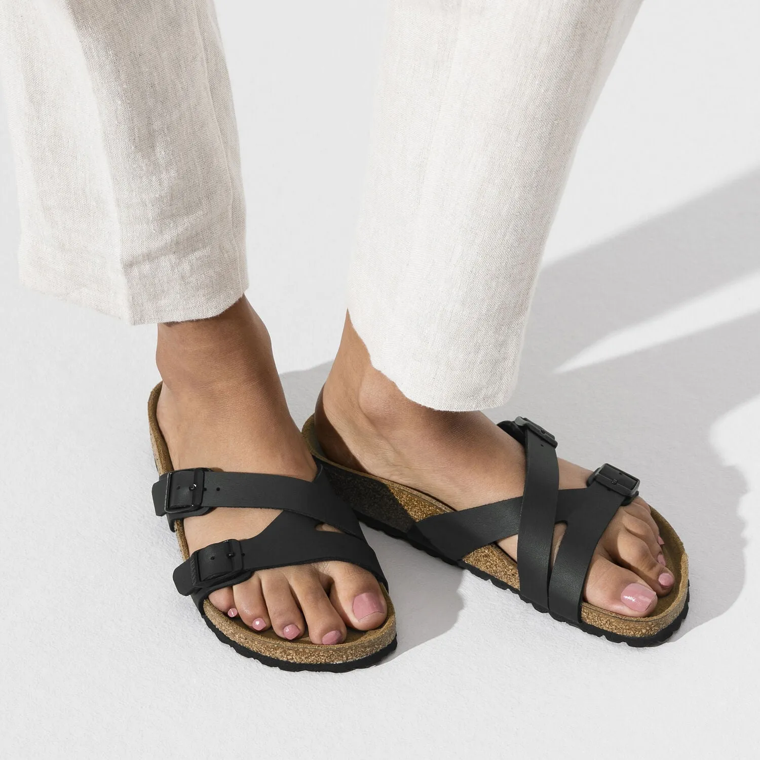 Birkenstock Yao Birko-Flor Black Sandals