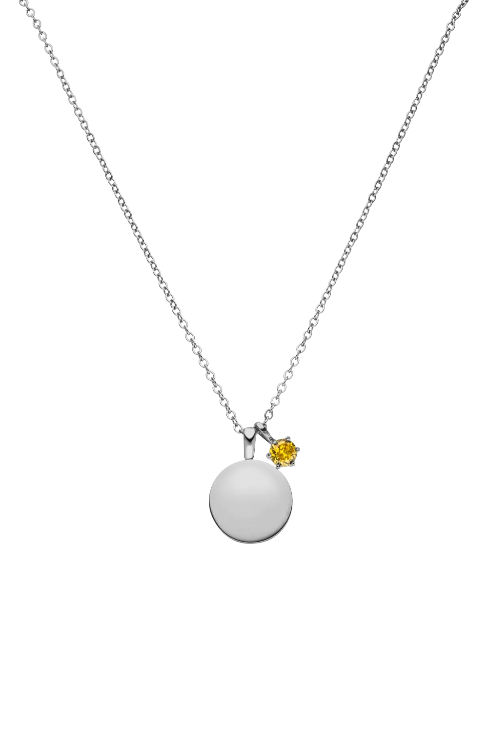 Birthstone November Necklace Silver