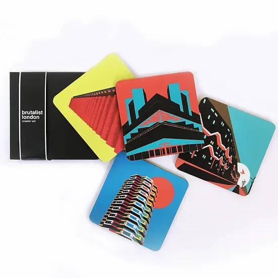 Brutalist Buildings London Coaster Set