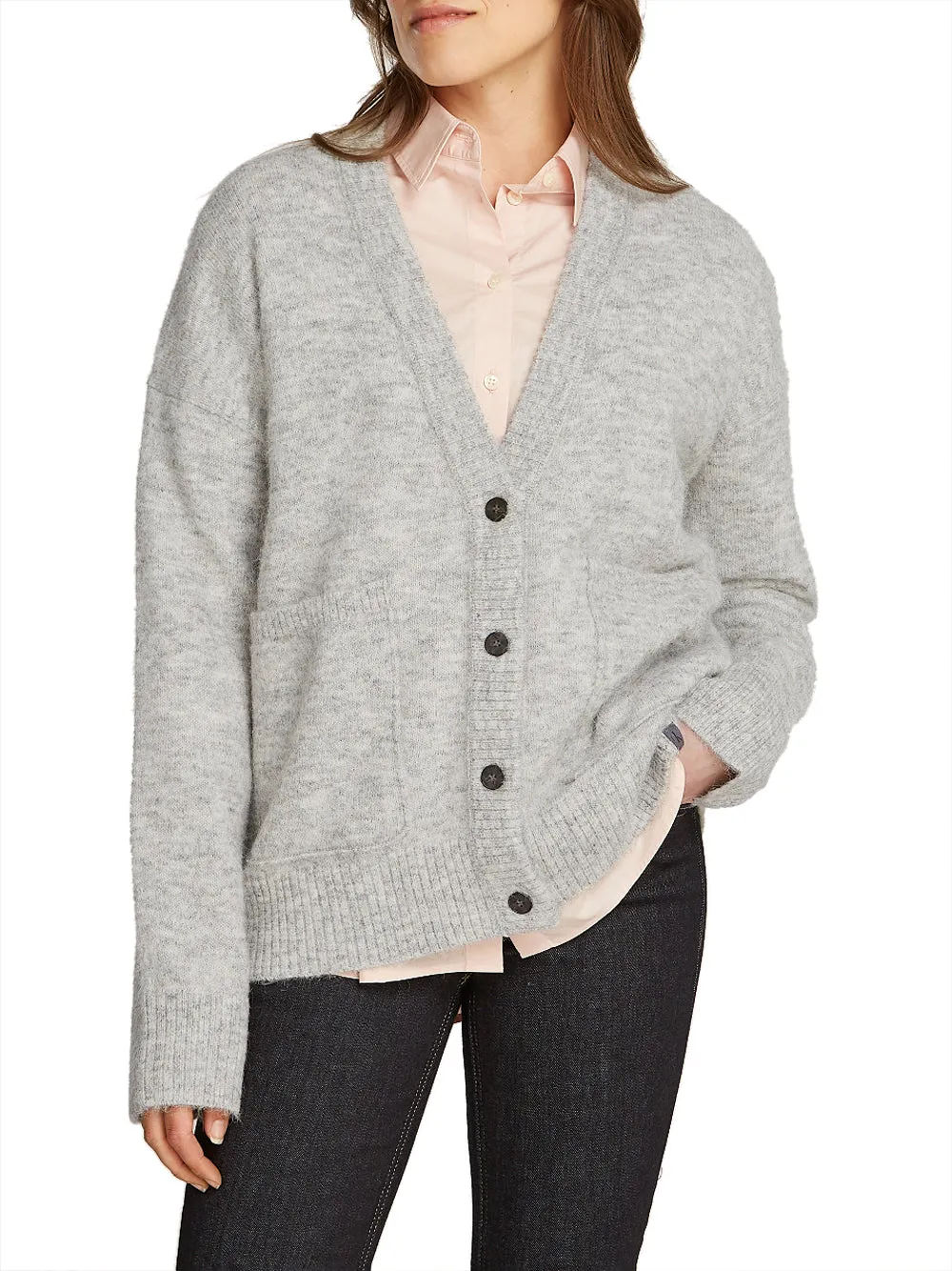 Calvin Klein Jeans Maglione Textured Loose Sweat Donna Mod. J20J224234 P41 Grey Heather