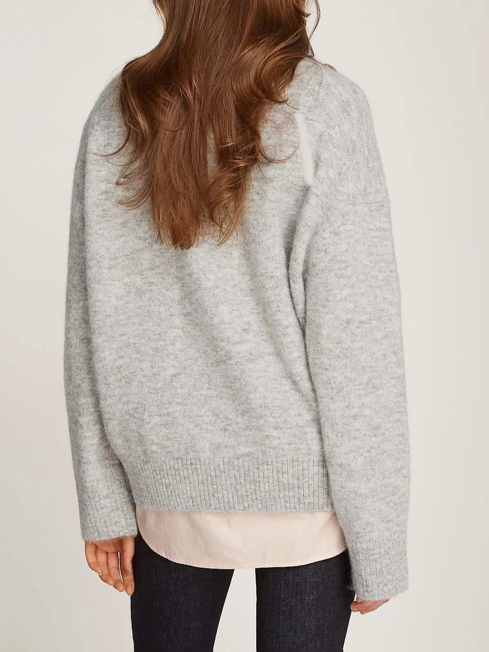 Calvin Klein Jeans Maglione Textured Loose Sweat Donna Mod. J20J224234 P41 Grey Heather