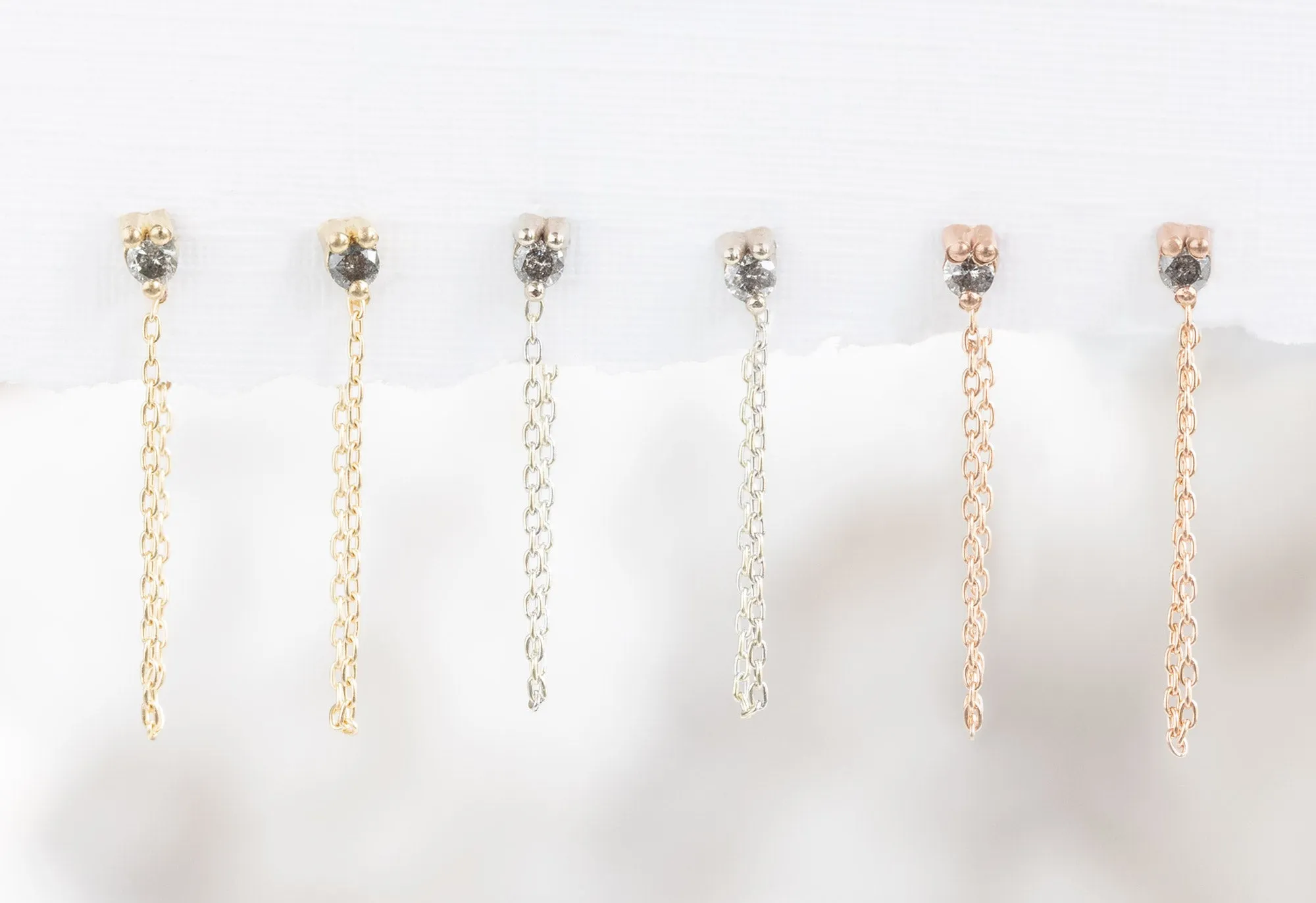 Diamond Sunburst Chain Hoops