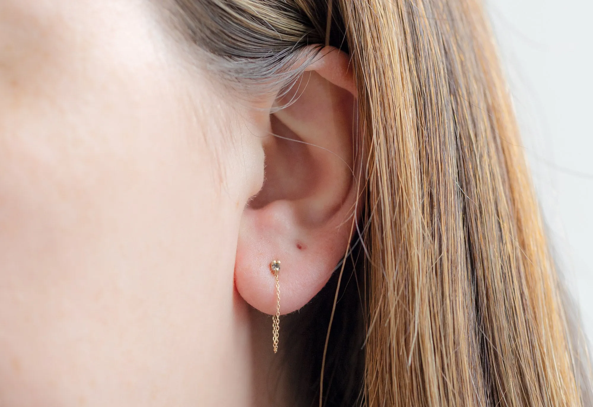Diamond Sunburst Chain Hoops