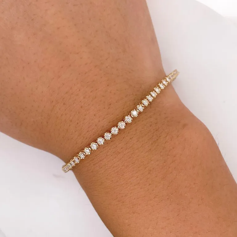 Diamond Tulip Tennis Bracelet