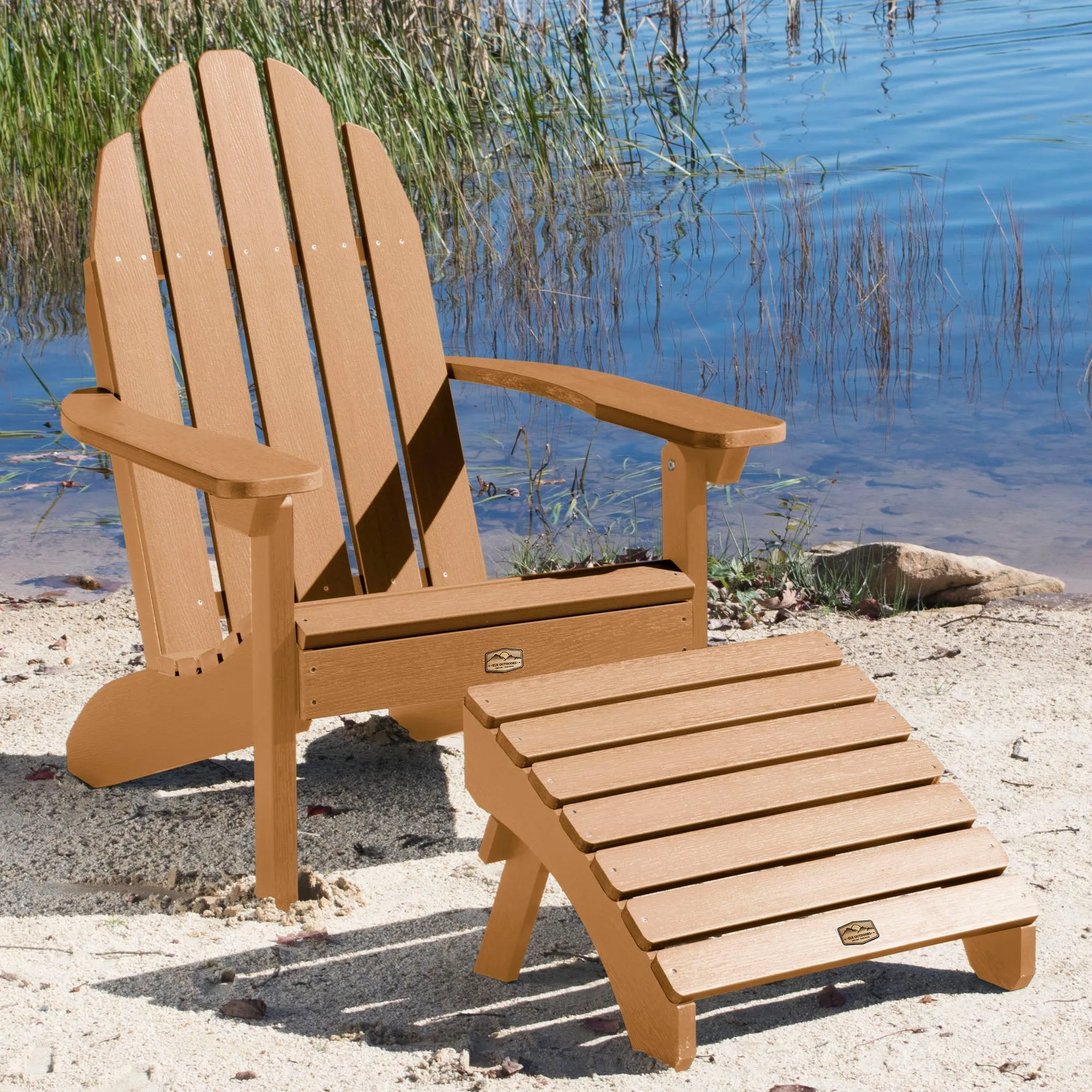 Essential Adirondack Chair with Essential Folding Ottoman