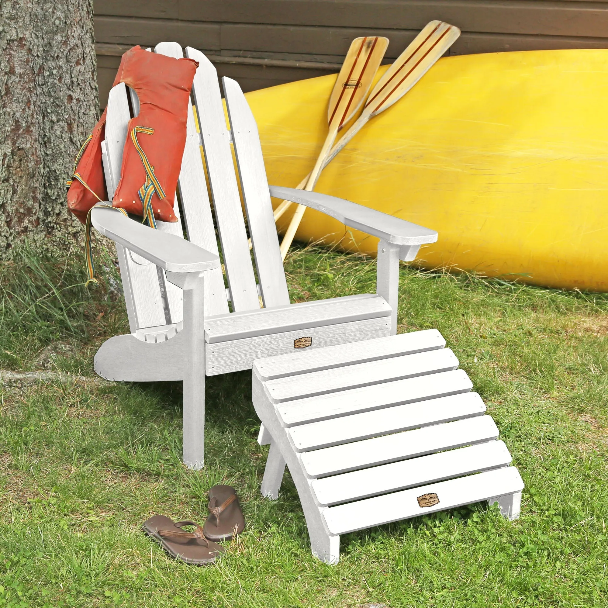 Essential Adirondack Chair with Essential Folding Ottoman