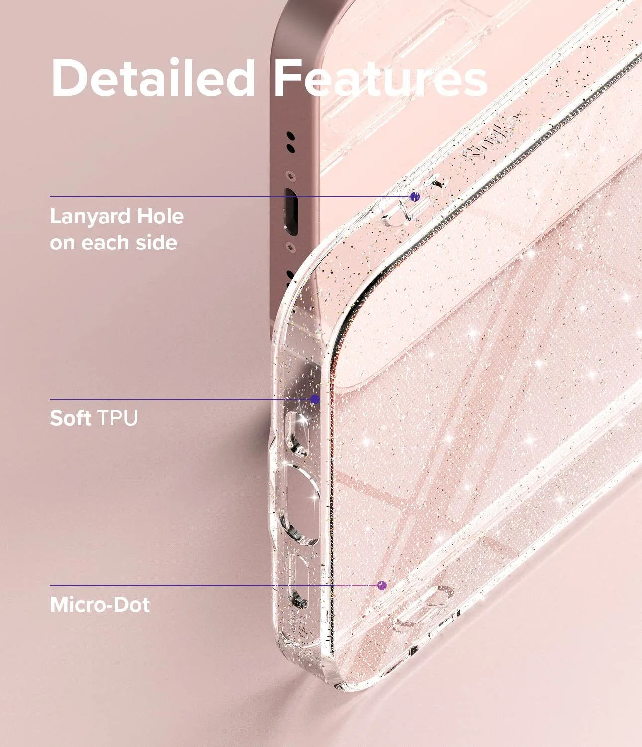 iPhone 13 Back Cover Case | Air - Glitter Clear