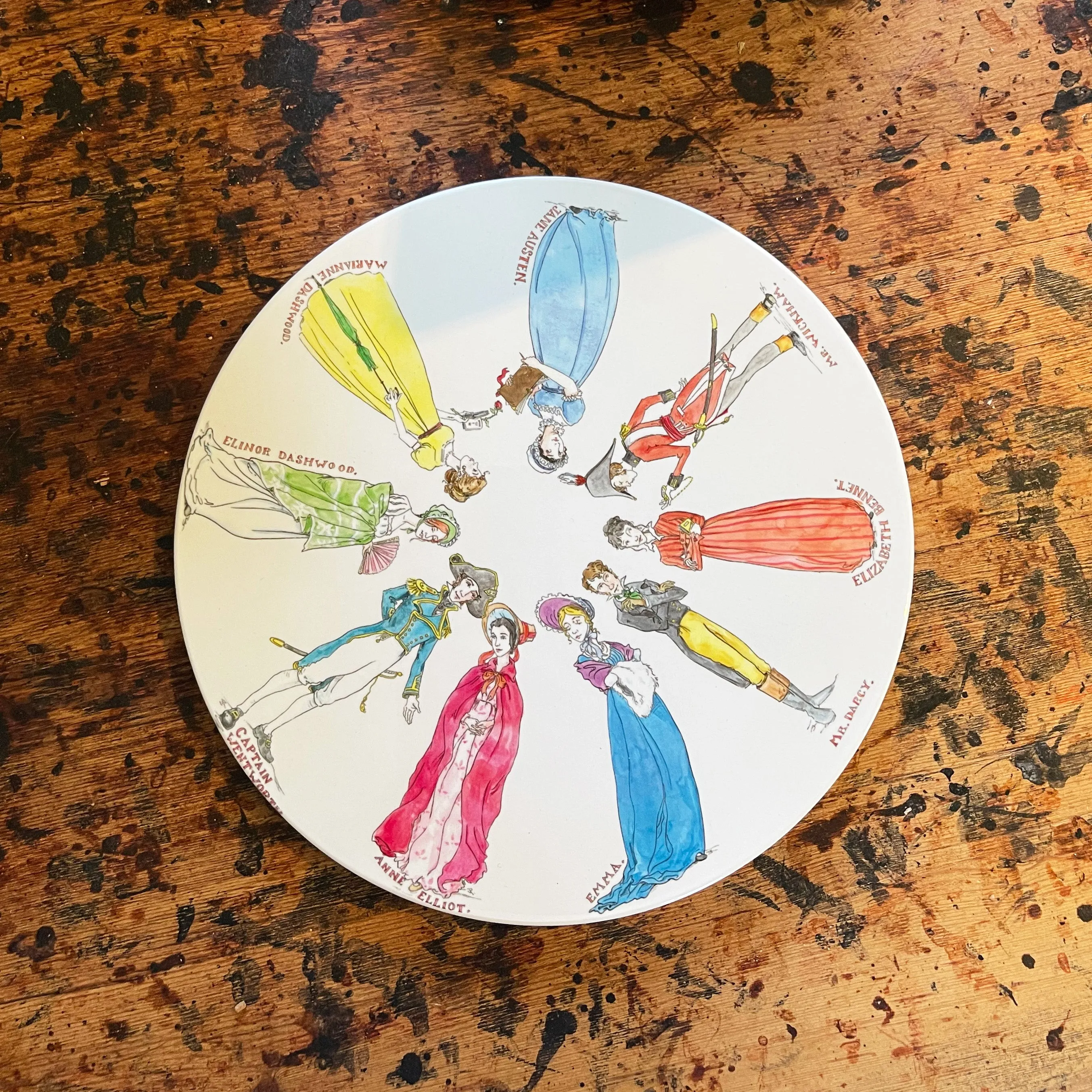 Jane Austen's House Ceramic Character Trivet - Exclusive