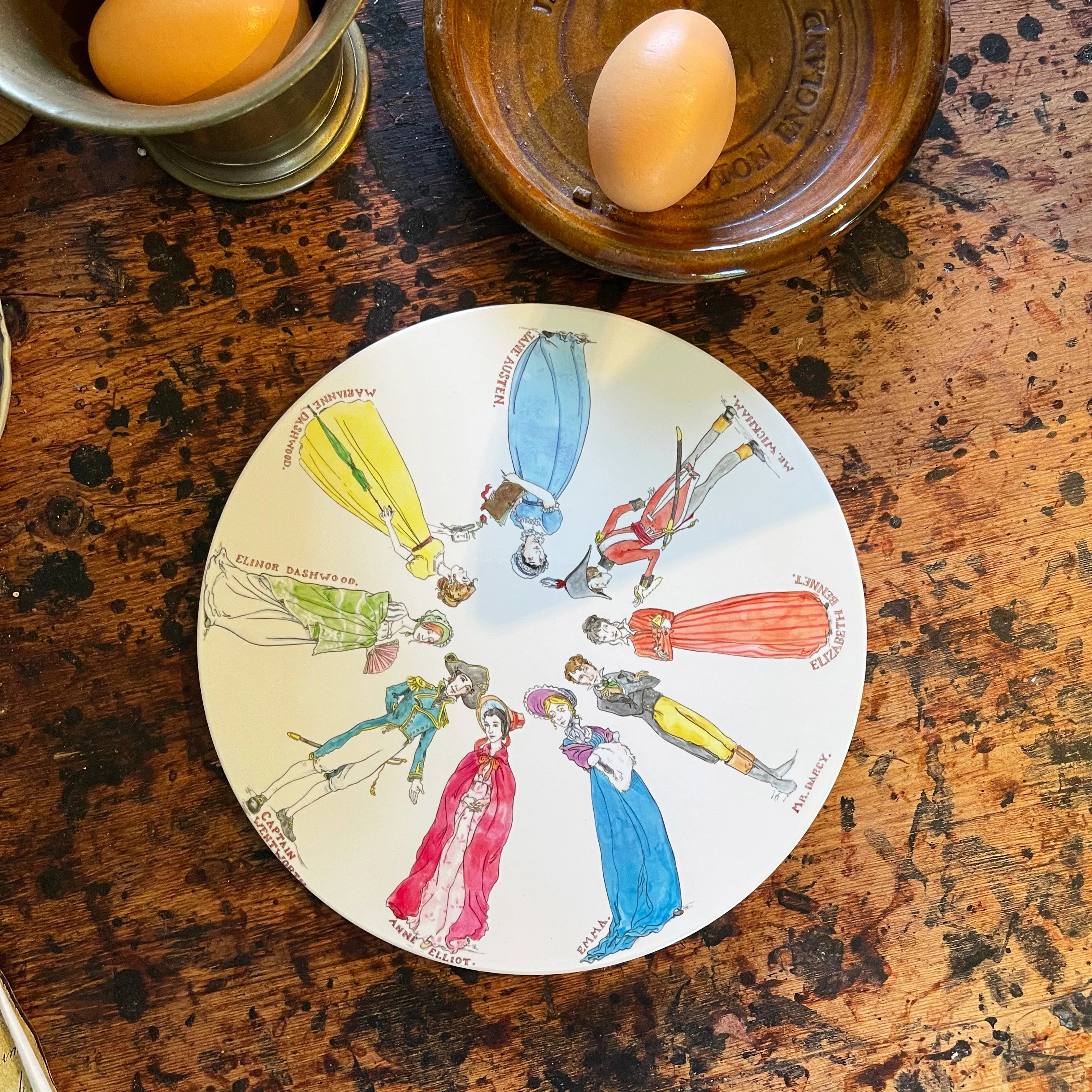 Jane Austen's House Ceramic Character Trivet - Exclusive