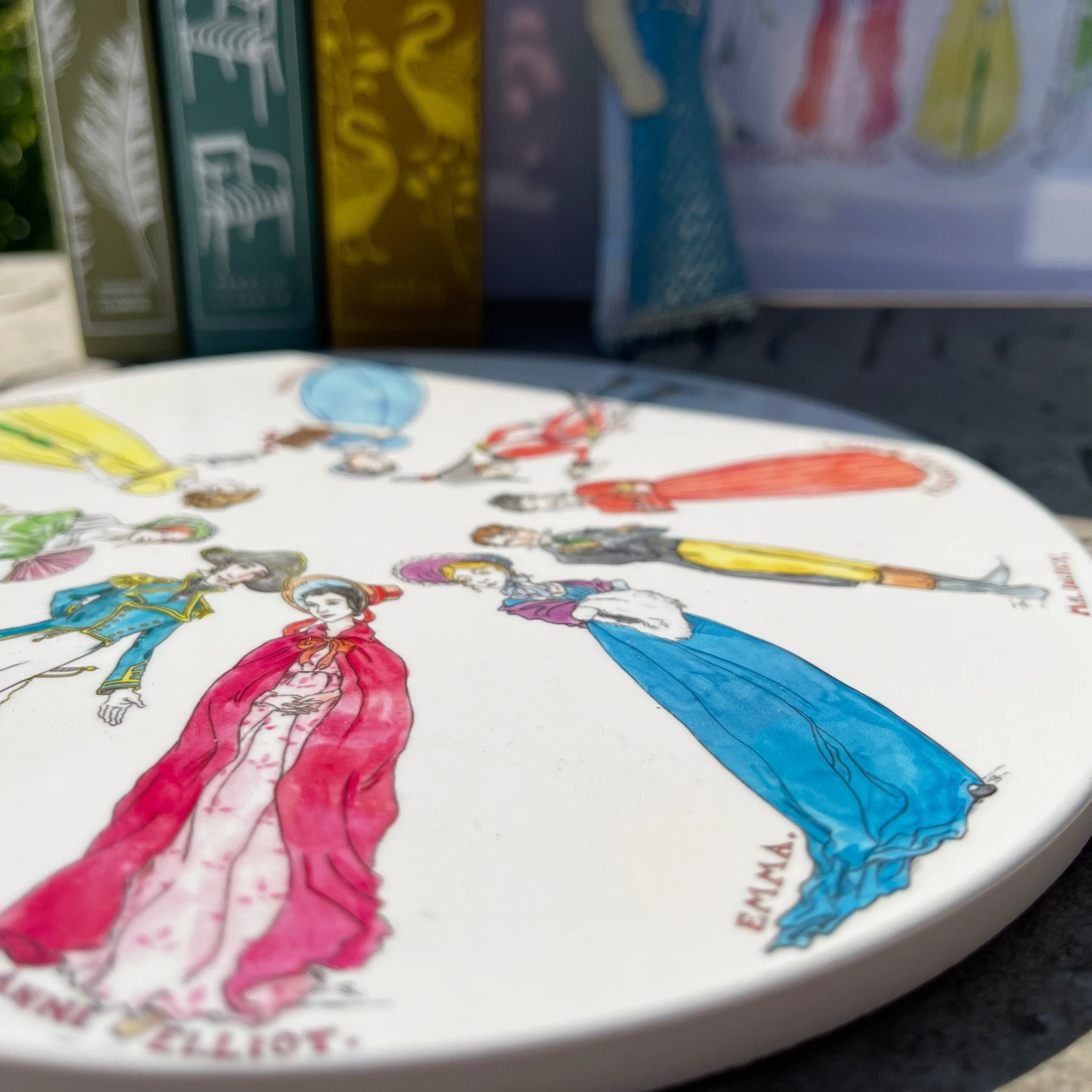Jane Austen's House Ceramic Character Trivet - Exclusive