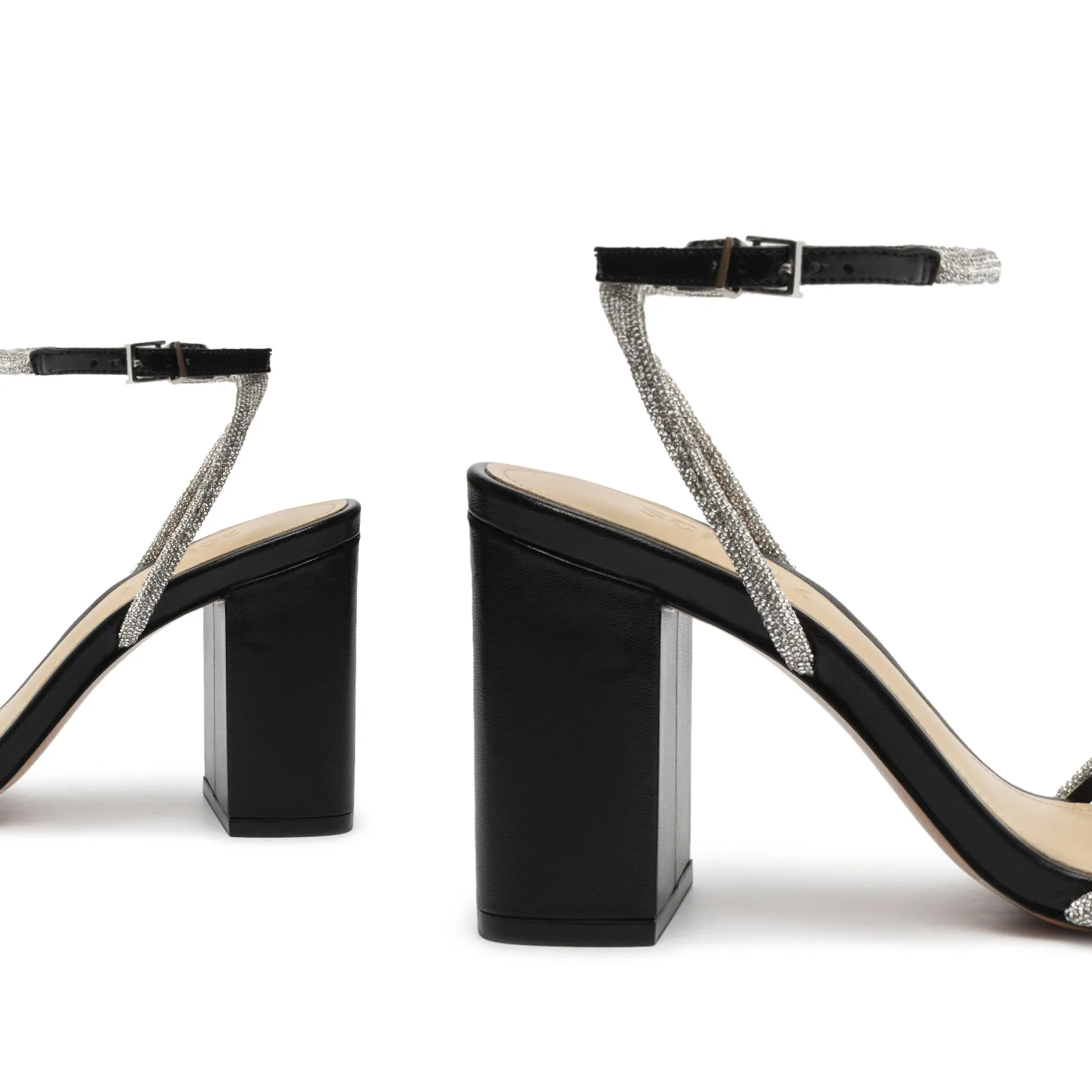 Jewell Block Leather Sandal