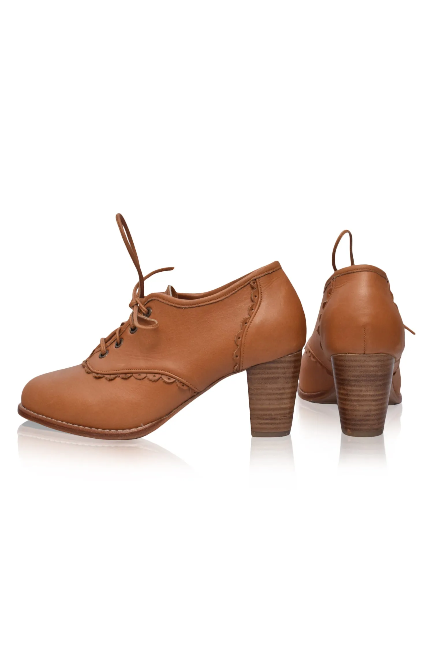 Lace Oxford Heels (Sz. 5, 7.5, 8 & 8.5)