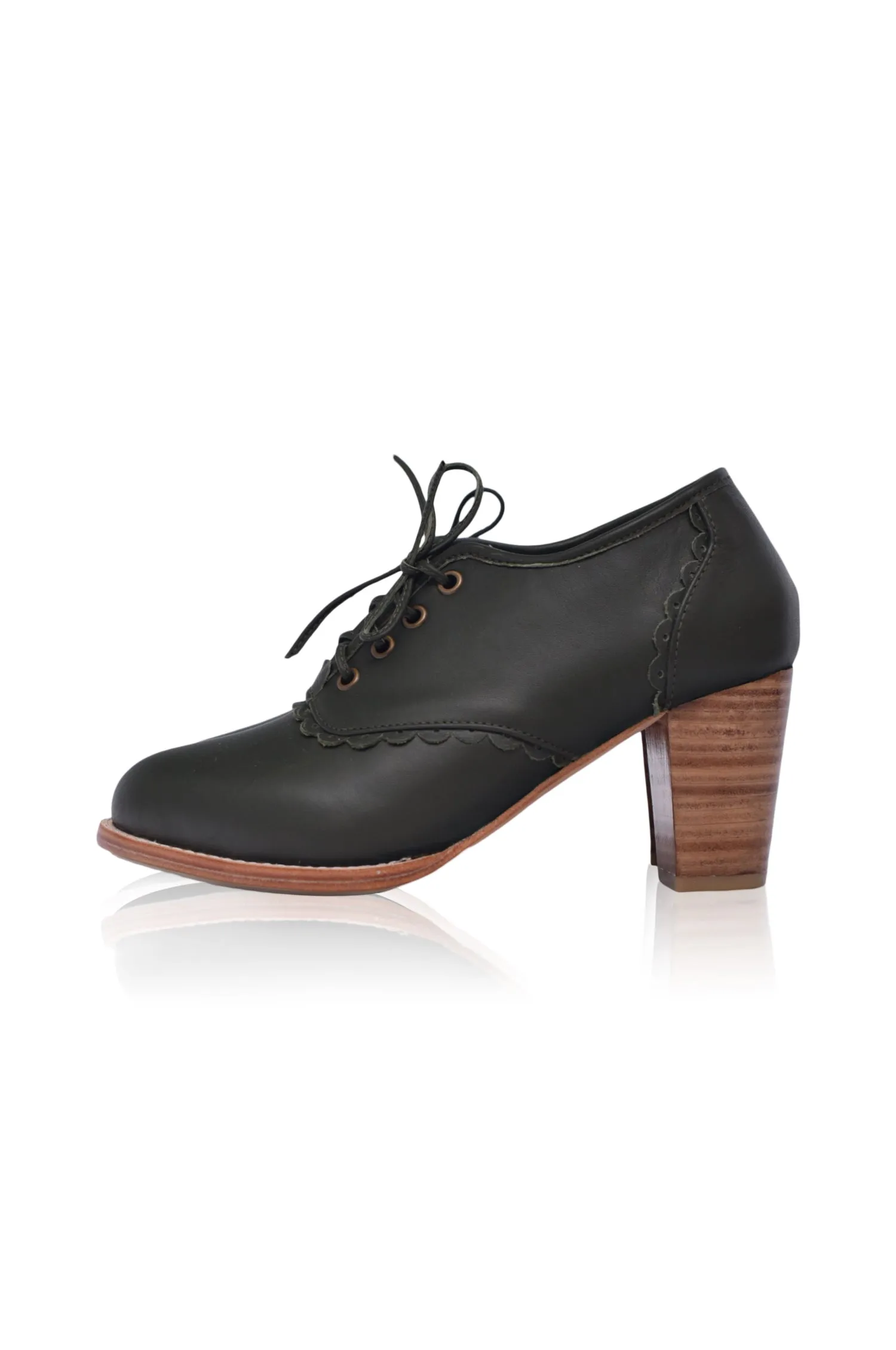 Lace Oxford Heels (Sz. 5, 7.5, 8 & 8.5)