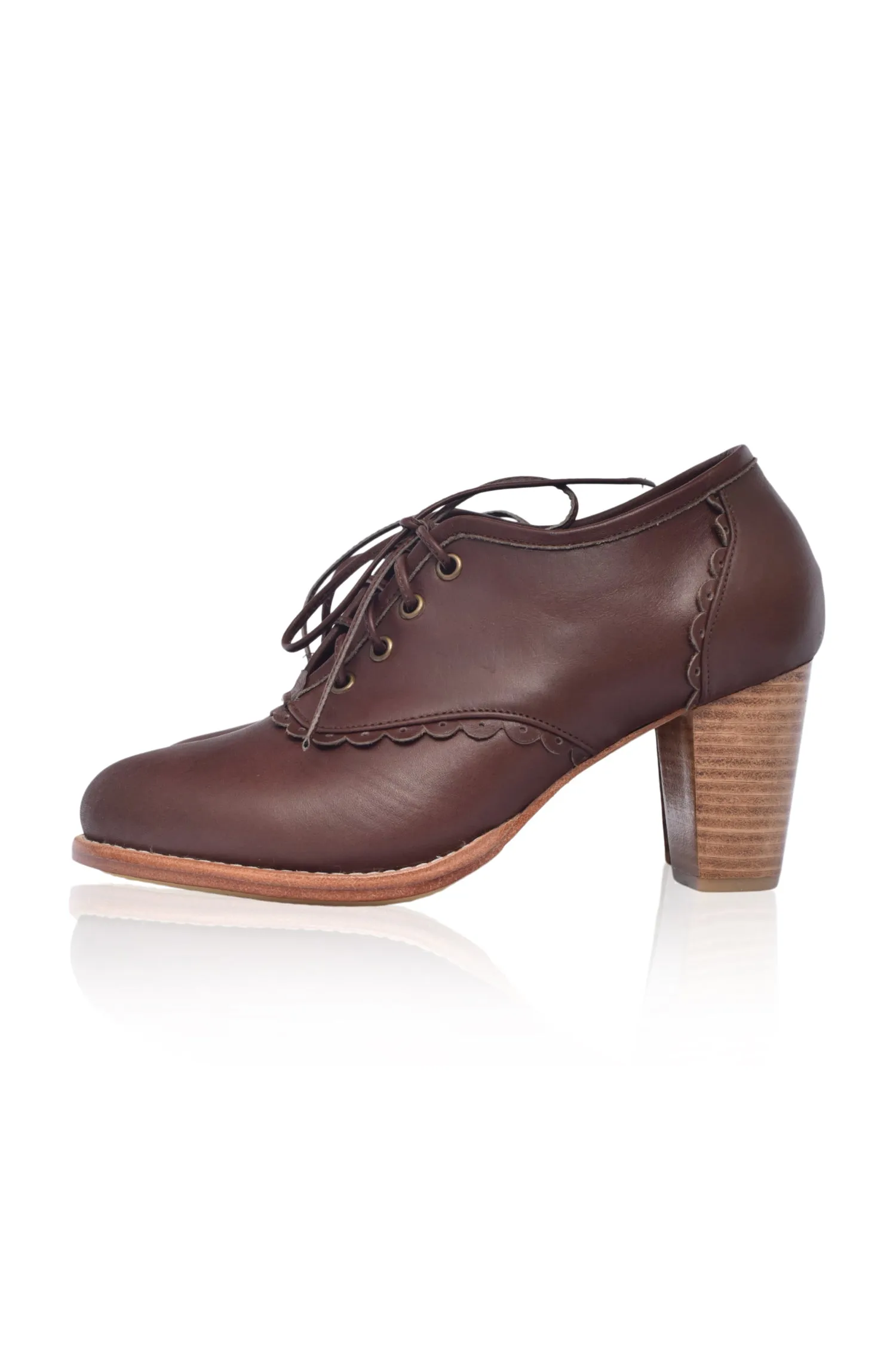 Lace Oxford Heels (Sz. 5, 7.5, 8 & 8.5)