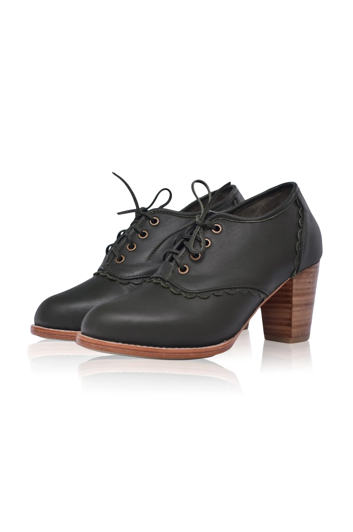 Lace Oxford Heels (Sz. 5, 7.5, 8 & 8.5)