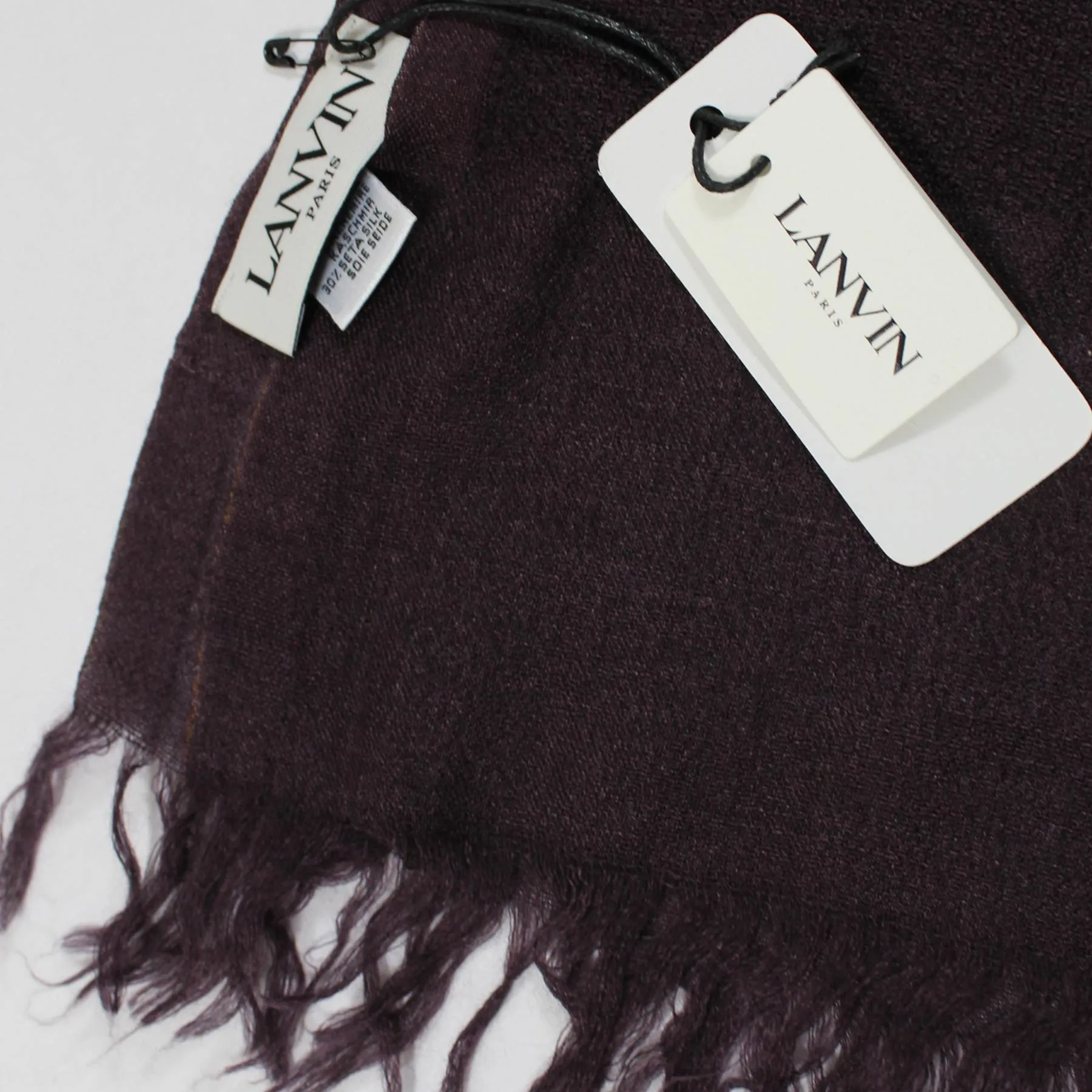 Lanvin Scarf Purple - Lightweight Cashmere Silk Shawl