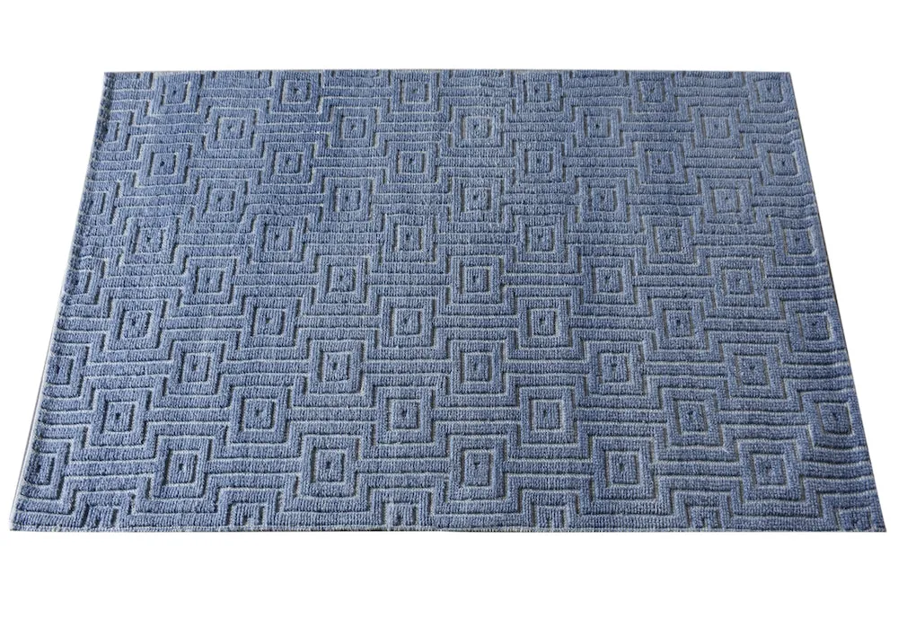 Lenen Textured Blue Rug