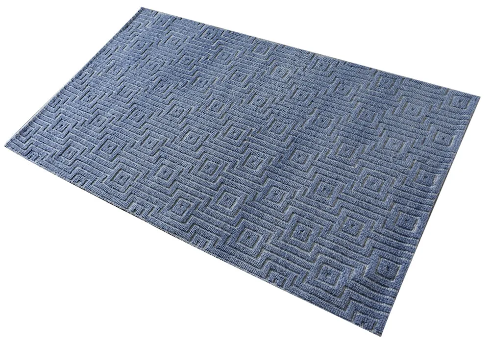 Lenen Textured Blue Rug