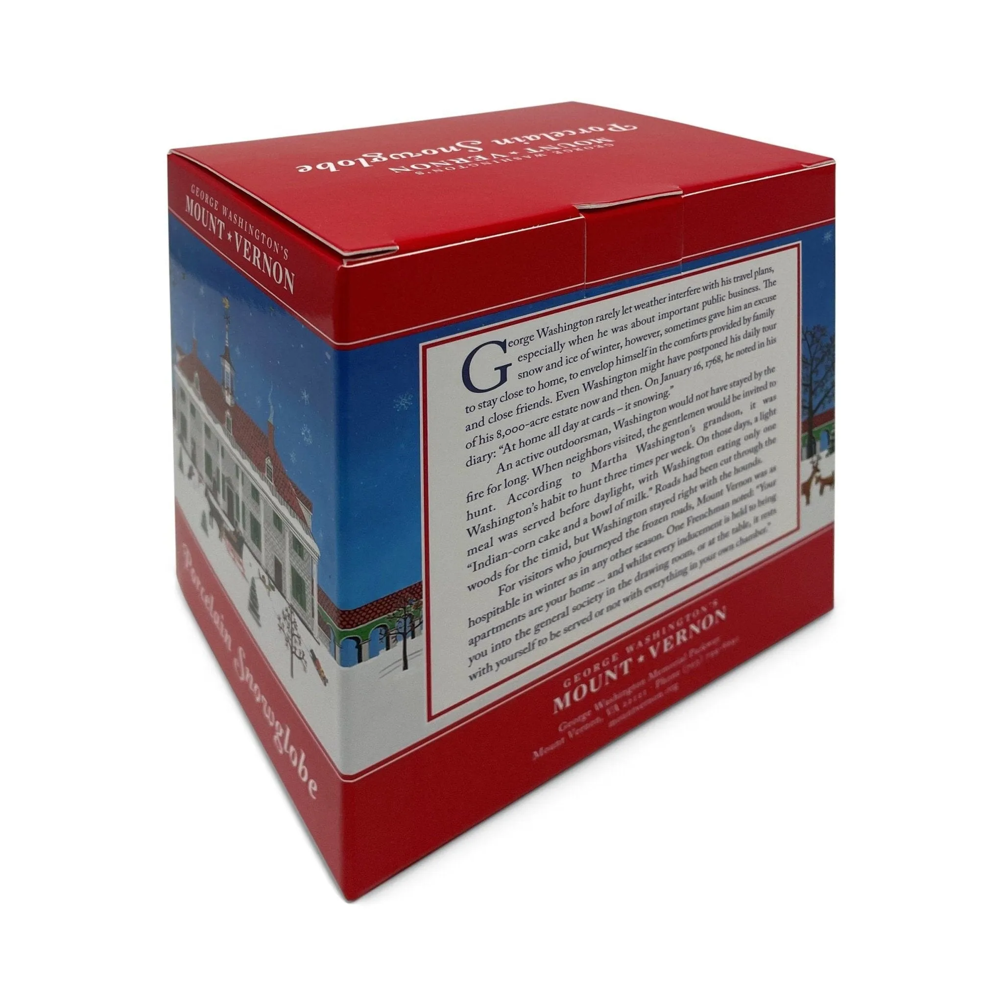Mount Vernon Folk Art Snow Globe