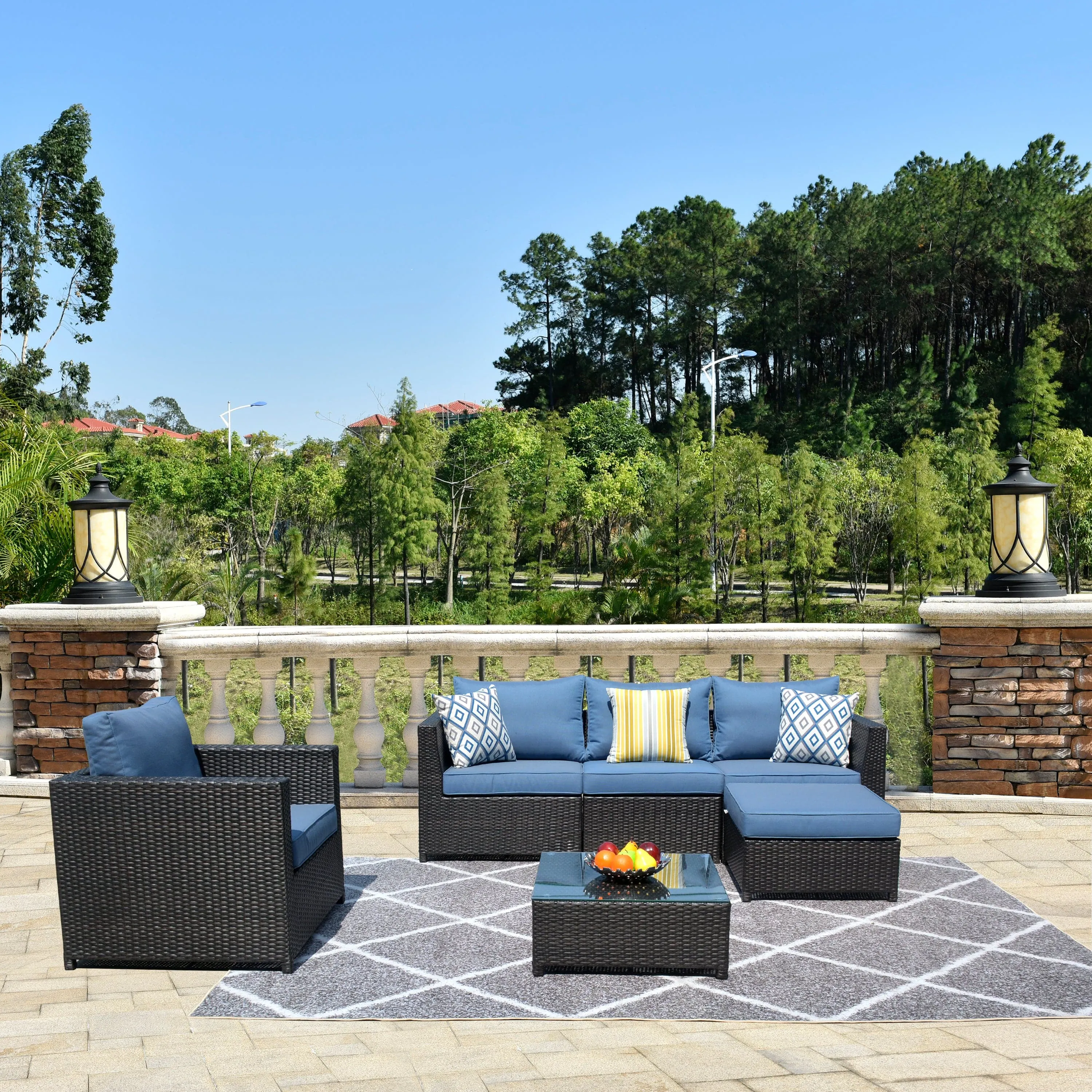 Ovios Patio Furniture Set Bigger Size 6-Piece, King Series, Fully Assembled