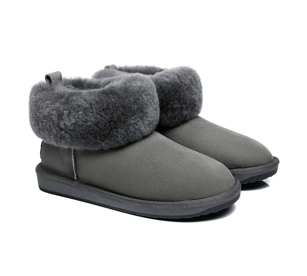 TARRAMARRA® UGG Women Sheepskin Wool Fluffy Collar Slippers Emmy