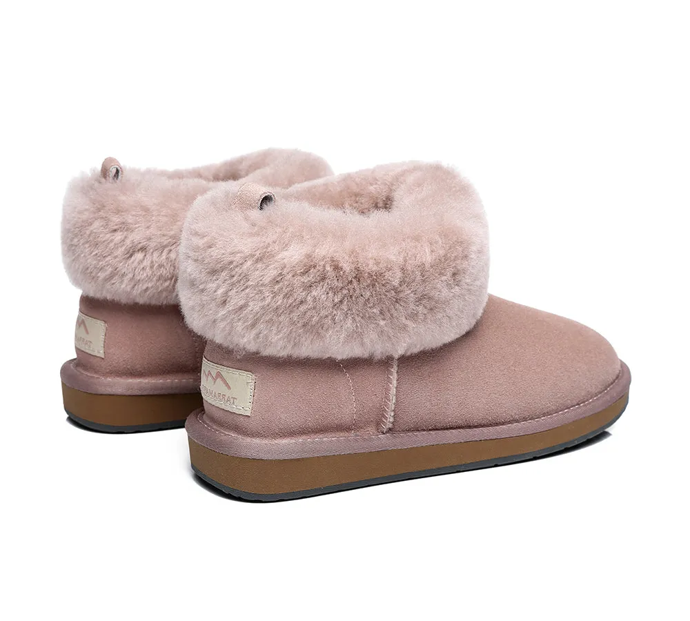 TARRAMARRA® UGG Women Sheepskin Wool Fluffy Collar Slippers Emmy