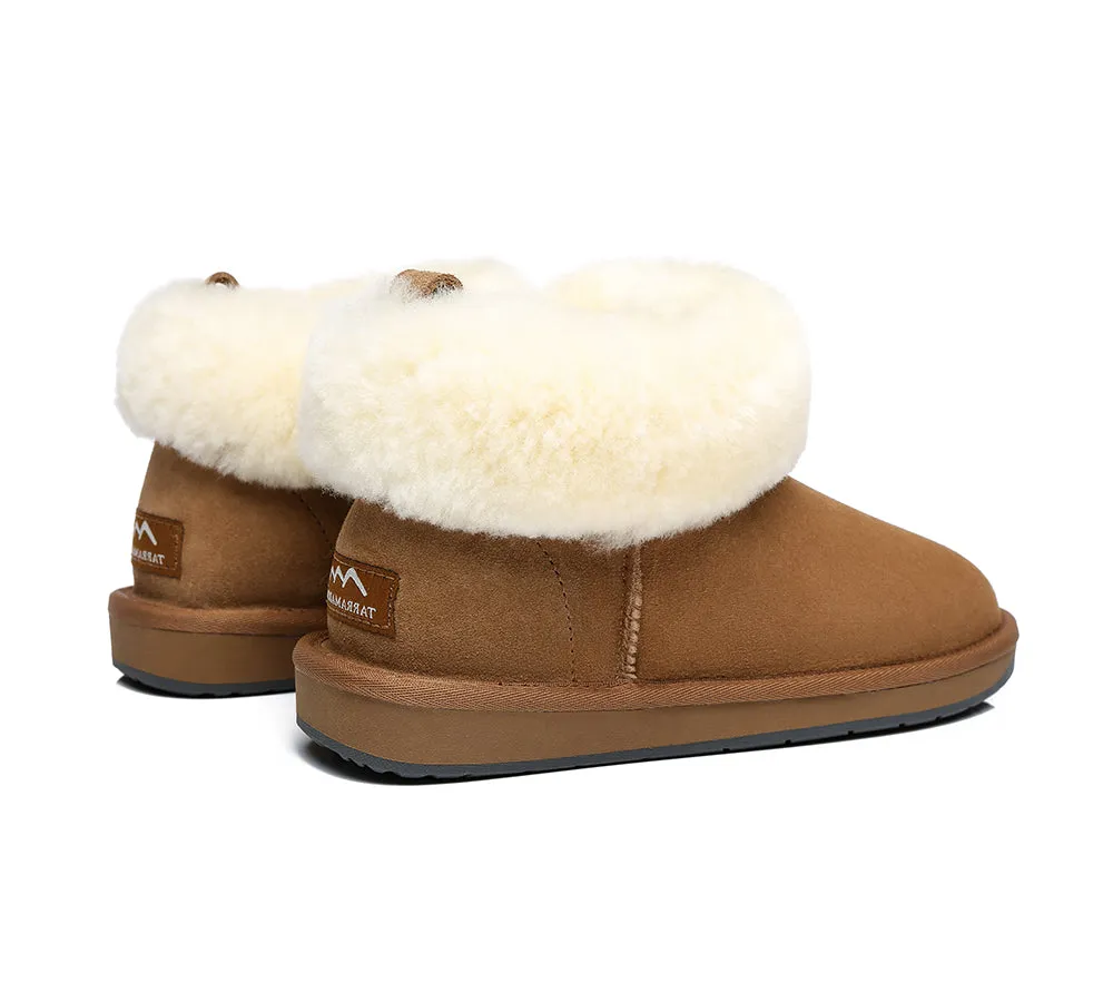 TARRAMARRA® UGG Women Sheepskin Wool Fluffy Collar Slippers Emmy