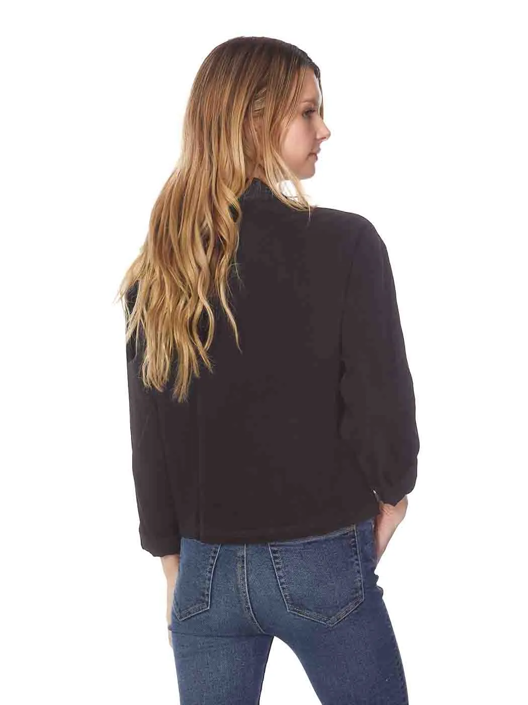 Tianello TENCEL™ Crop "Ishta" Jacket with Front Pockets