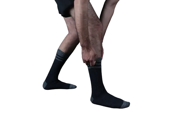 Wool Blended Crew Marled Men 2 Pair Pack Outdoor Hiking Socks